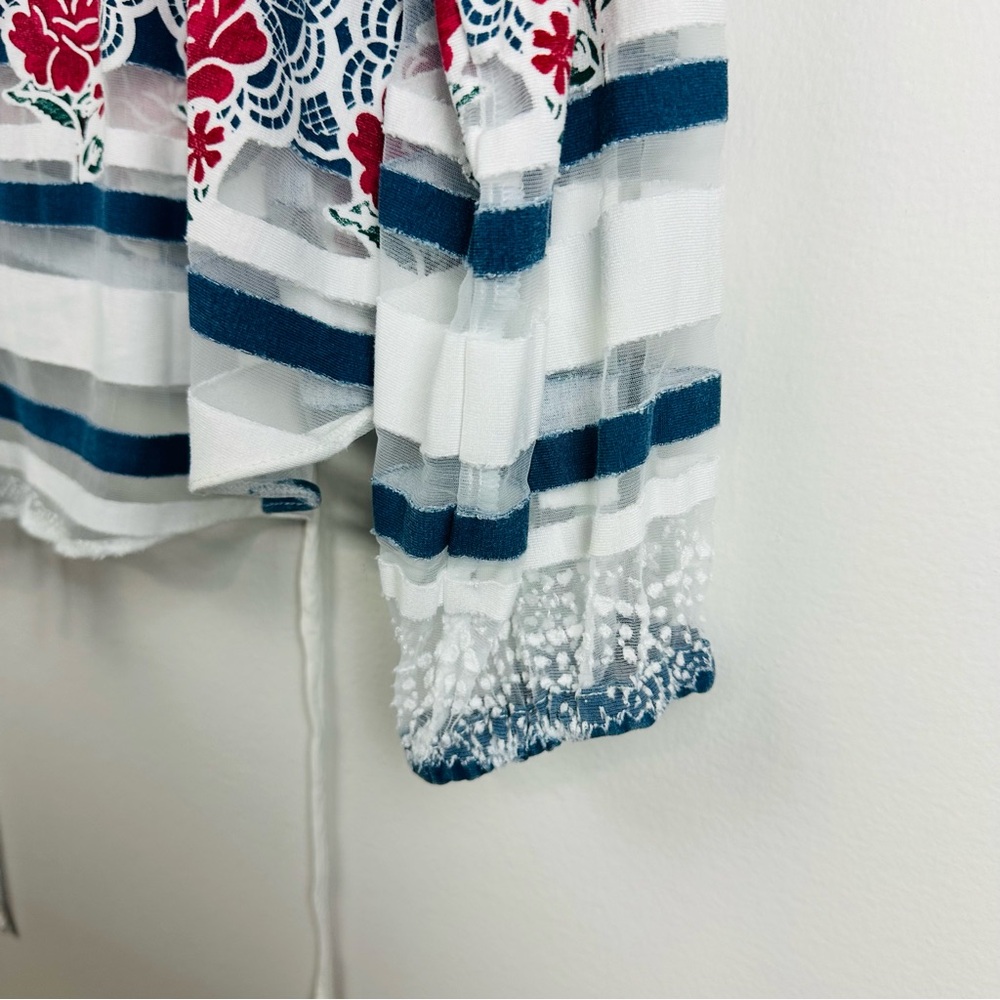 FARM Rio Blue and Red Patterned Blouse - Picture 15 of 15